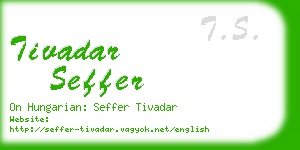 tivadar seffer business card